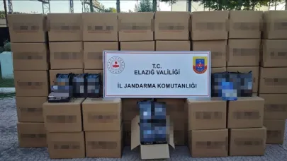 Elazığ’a kaçak getirilen sigaralar jandarma ekipleri tarafından yakalandı