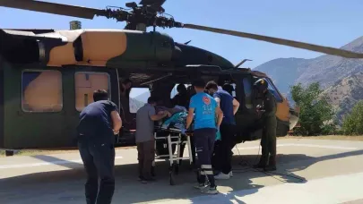 Askeri helikopter hamile kadın için havalandı