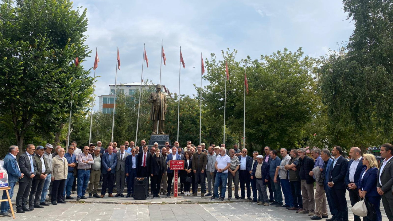 CHP ve Sol Partiler Ardahan’da ortak basın açıklaması yaptı
