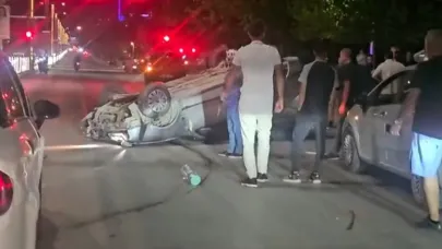 Elazığ’da kontrolden çıkan otomobil takla attı: 1 yaralı