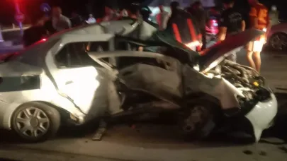 Malatya’da iki otomobil çarpışt