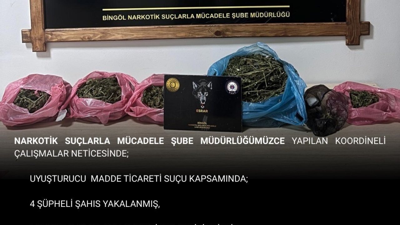 Bingöl’de uyuşturucu operasyonu: 3 tutuklama