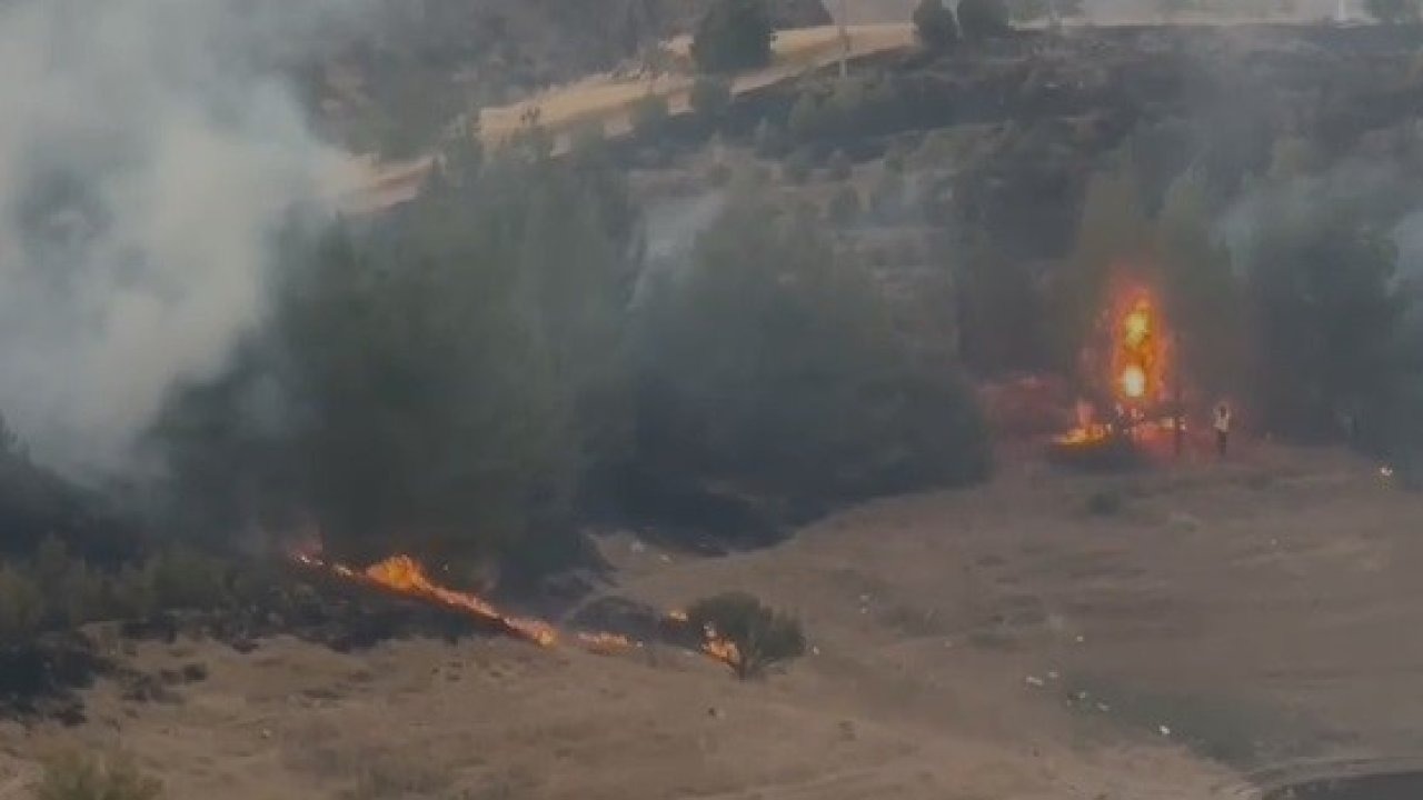 Elazığ’da kırsal alan yangını