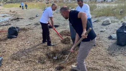 Doğaseverler Van Gölü sahilini temizledi