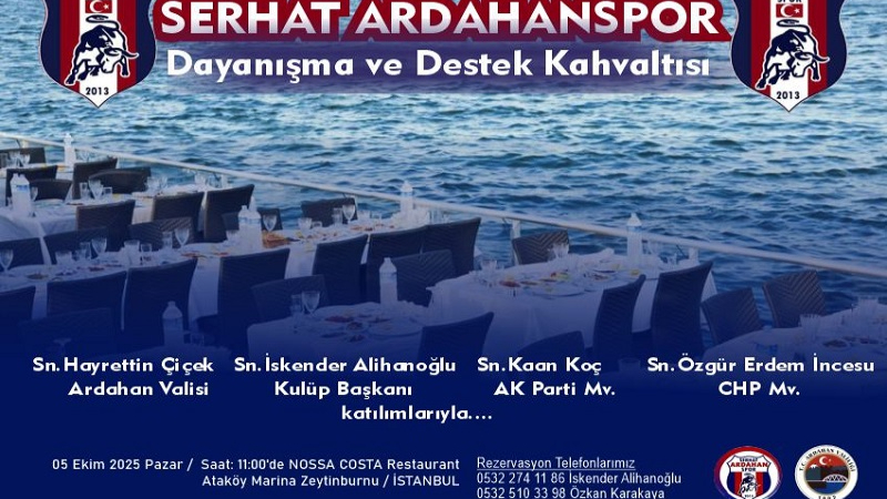 Serhat Ardahanspor, İstanbul’da kahvaltı programı düzenleyecek