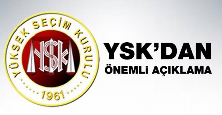 YSK'dan sandık taşıma taleplerine ret