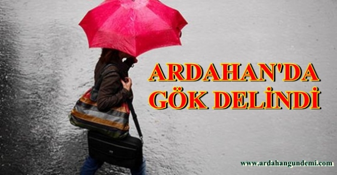Ardahan'da şiddetli yağış sele dönüştü