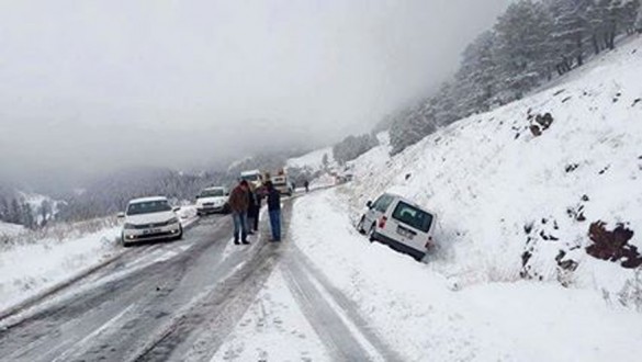 Ardahan'da ilk kar ilk kaza