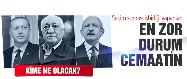 Seçim sonrası en zor durum cemaatin!