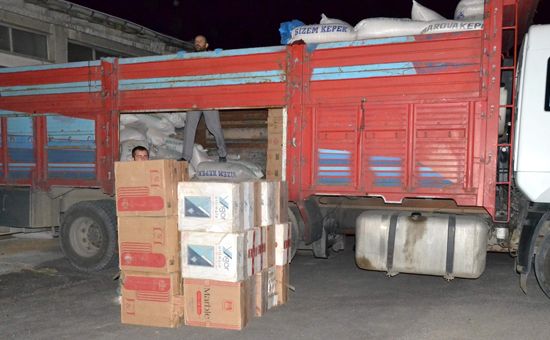 Türkgözü'nde kaçak sigara operasyonu