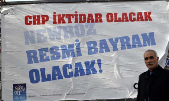 CHPden Pankartlı Newroz Açılımı