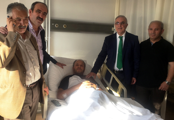 Öğüt, katliamda yaralanan Yunus Akıla moral ziyareti