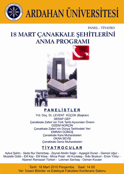 Ardahan Üniversitesi Çanakkale şehitlerini anacak
