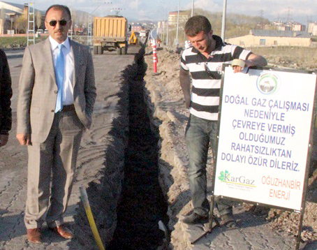 Ardahanda Doğalgaz hattı çalışmaları başladı