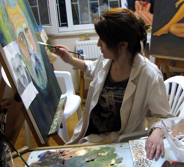 20 yıllık tecrübe ile harikalar  yaratan Göleli ressam!