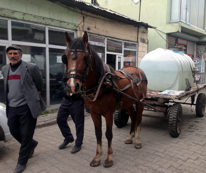 Göle'de su sorunu yaşayan esnafa kaşkalı çözüm
