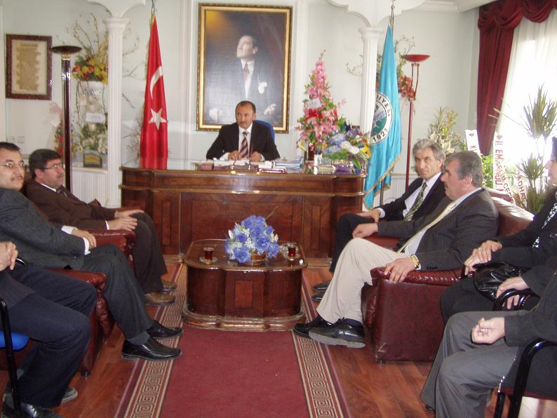 Rektör ve Müftüden yeni başkana tebrik ziyareti