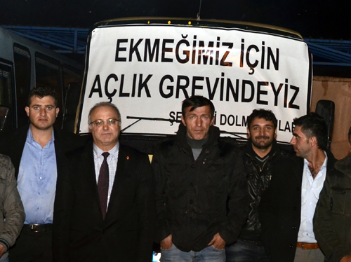 Dolmuşçular, eylemden sonra açlık grevinde!