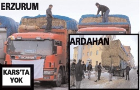Karslılar, Ardahan gelen samanı bile çok gördüler