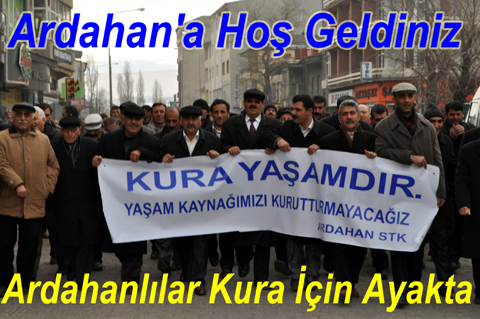 Ardahan'da Kura Eylemi için köprü kapatıldı