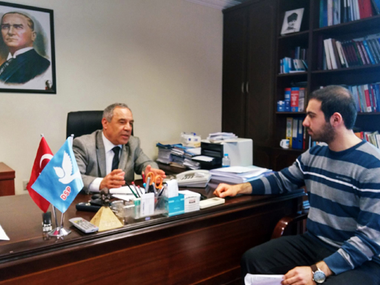 Türkoğlundan DSP Genel Sekreterine ziyaret