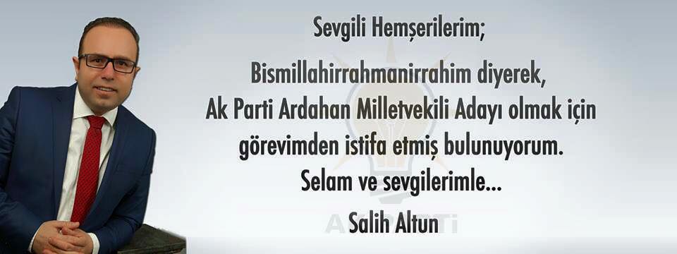 Salih Altun, önce besmele çekti sonra istifa etti