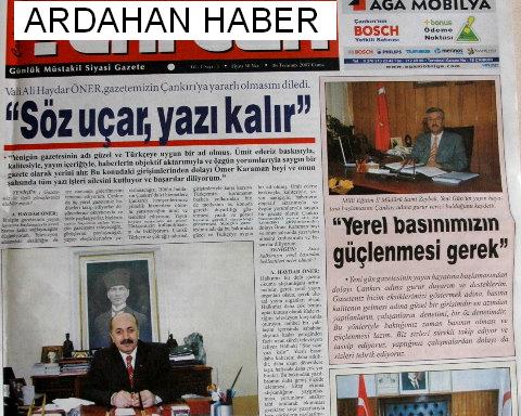 Ardahan Haber Gazetesi yakında yayın hayatına başlıyor