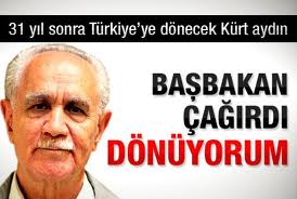 Kemal Burkay&#8217;dan mektup