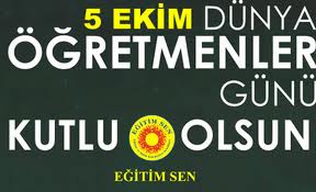 Bugün Dünya Öğretmenler Günü