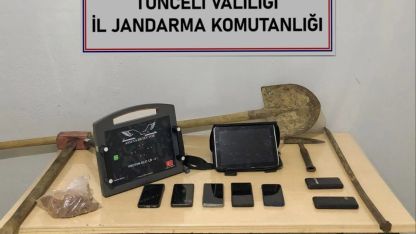 Tunceli’de kaçak kazı yapan 5 şüpheli suçüstü yakalandı