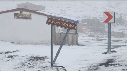 Bülbülan Yaylası beyaza büründü