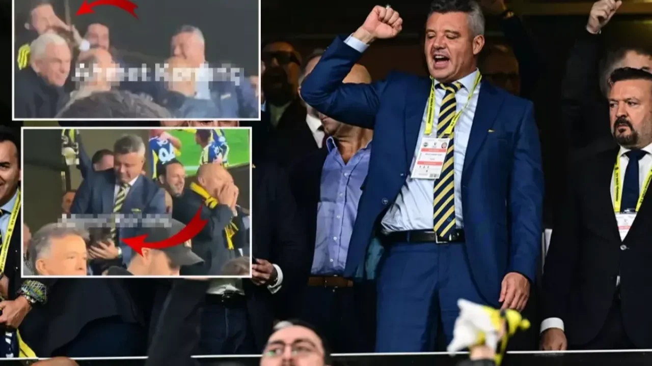 Küçük çocuğu savurdu, Devin Özek&#039;e tokat attı! Sadettin Saran&#039;ın renkli gol sevinci kameralara yansıdı