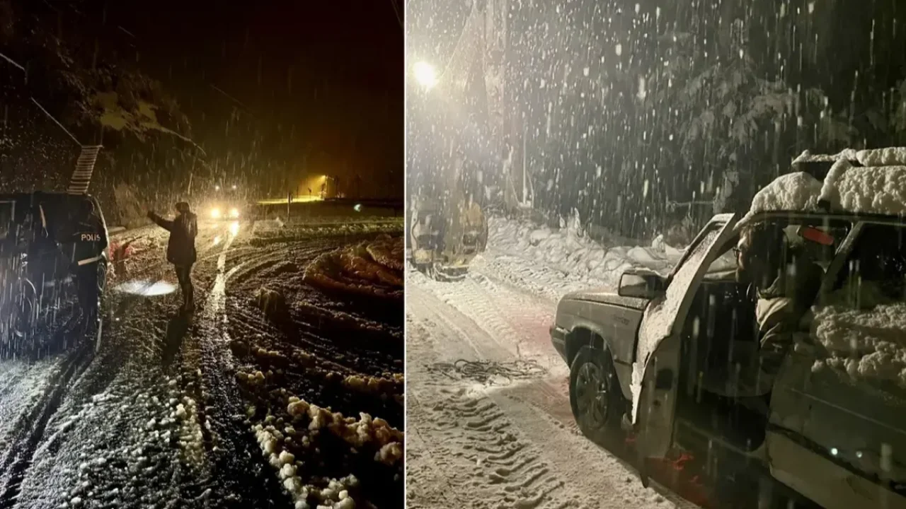 3 ile mevsimin ilk karı düştü! Yollar kapandı