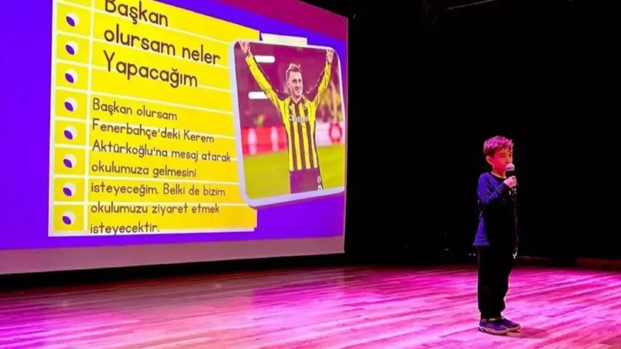 ''Başkan olursam okula getireceğim'' demişti! Kerem Aktürkoğlu'ndan minik taraftara müjde