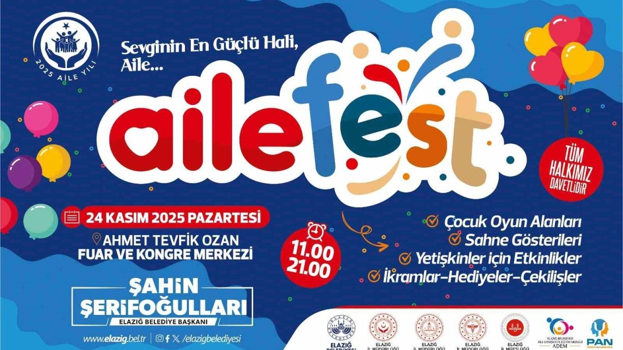 Elazığ’da ‘Aile Festivali’ düzenlenecek