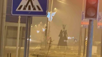 Iğdır’da gece saatlerinde yoğun sis etkili oldu