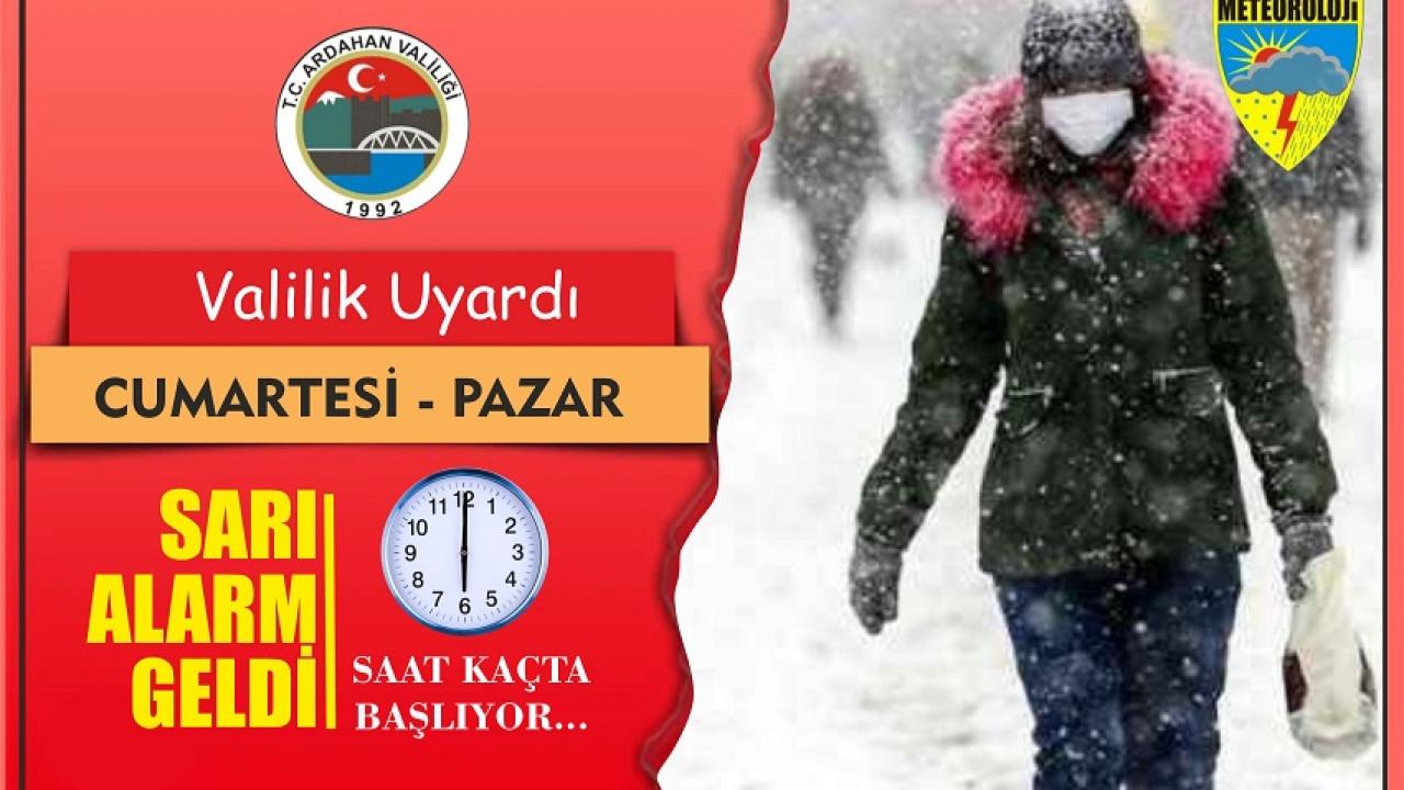 Ardahan Valiliği Uyardı: Kuvvetli kar yağışı