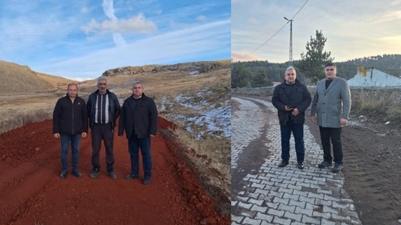 CHP Ardahan heyeti köylerde yol çalışmalarını inceledi