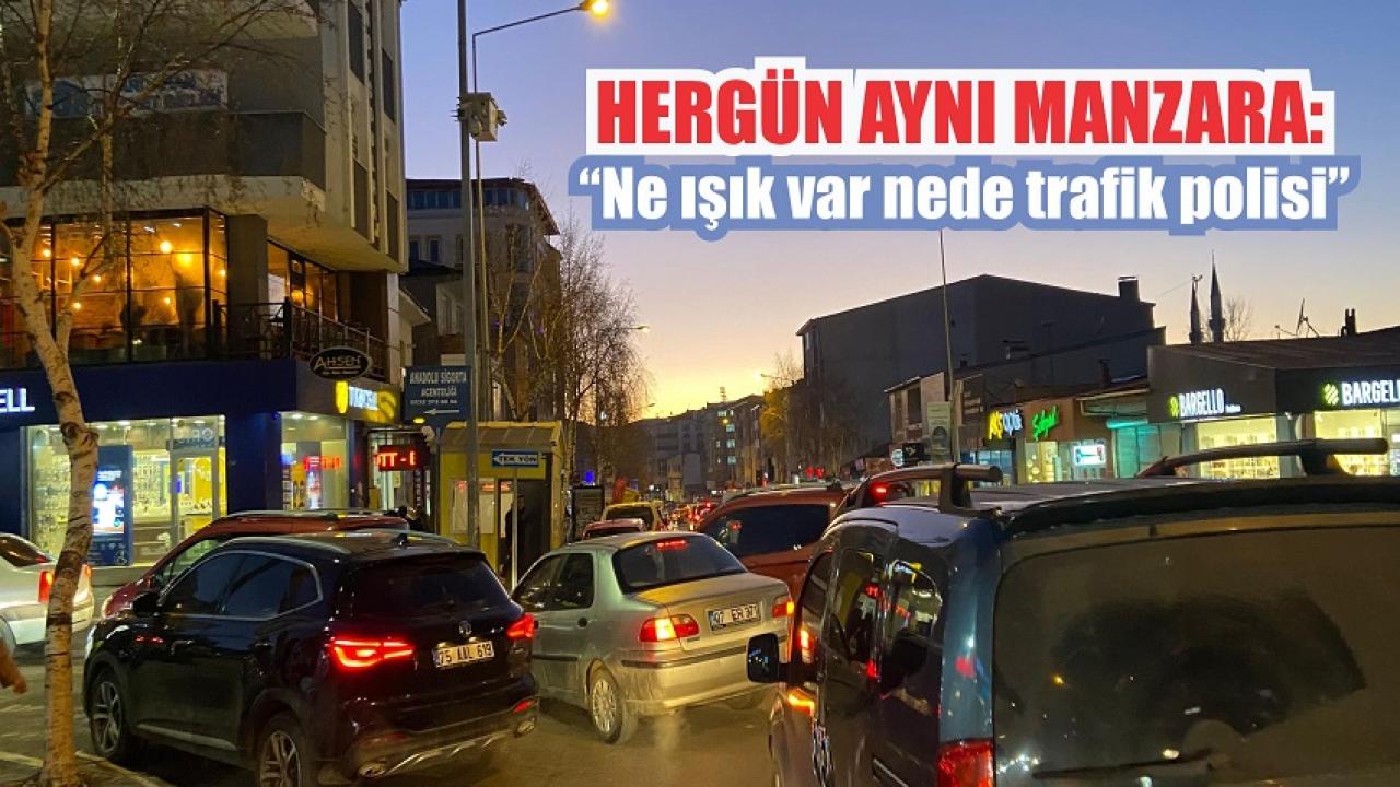 Kongre caddesinde trafik çilesi