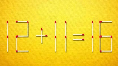 Denklemi doğru hale getirmek için hangi kibrit çöpü sürüklenmeli: Basit bir zeka testi