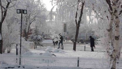 Kırağı sonrası görsel şölen oluştu