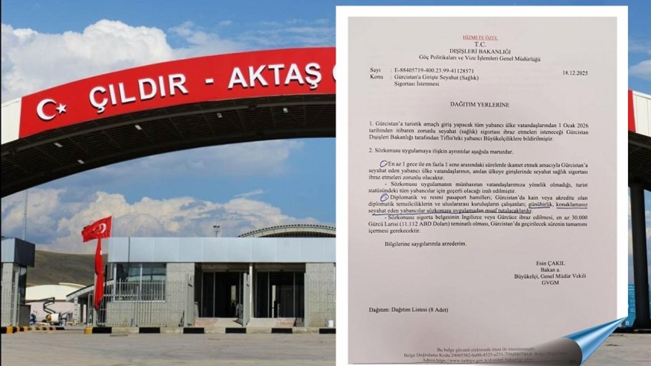 Gürcistan'a gidecek Ardahanlılar dikkat...