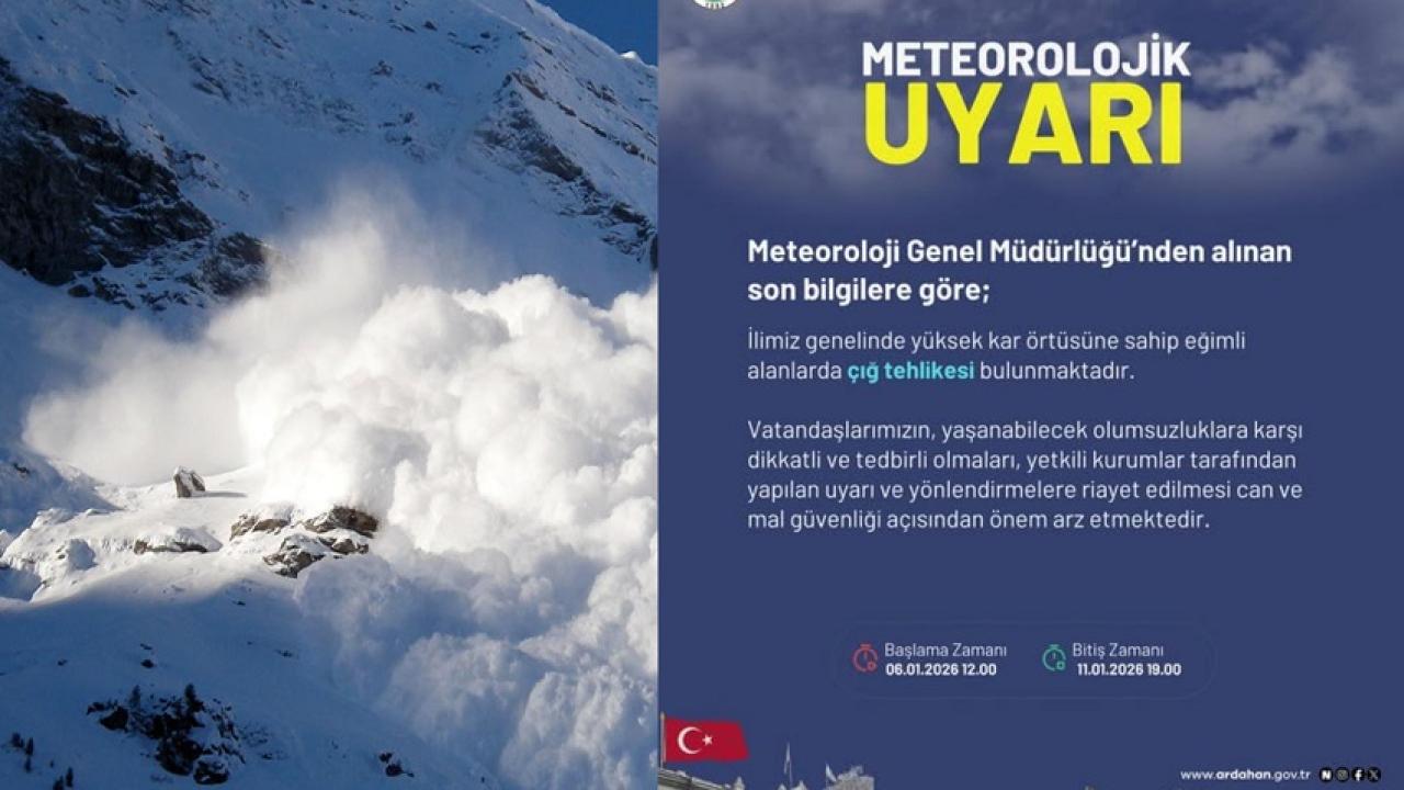 Valilik Uyardı: Ardahan’da çığ tehlikesi