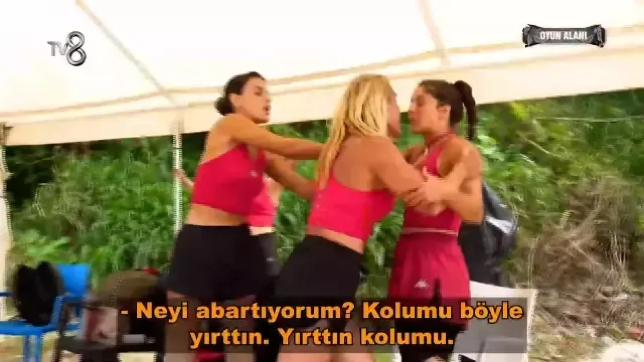Survivor'da Nagihan, Seren Ay'ı hastanelik etti