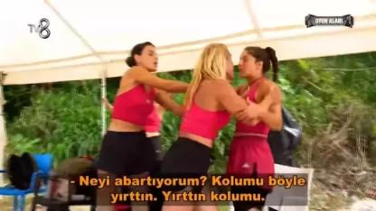 Survivor'da Nagihan, Seren Ay'ı hastanelik etti