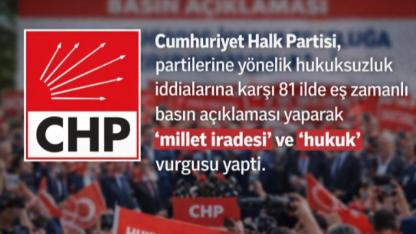 CHP'den 81 ilde eş zamanlı basın açıklaması