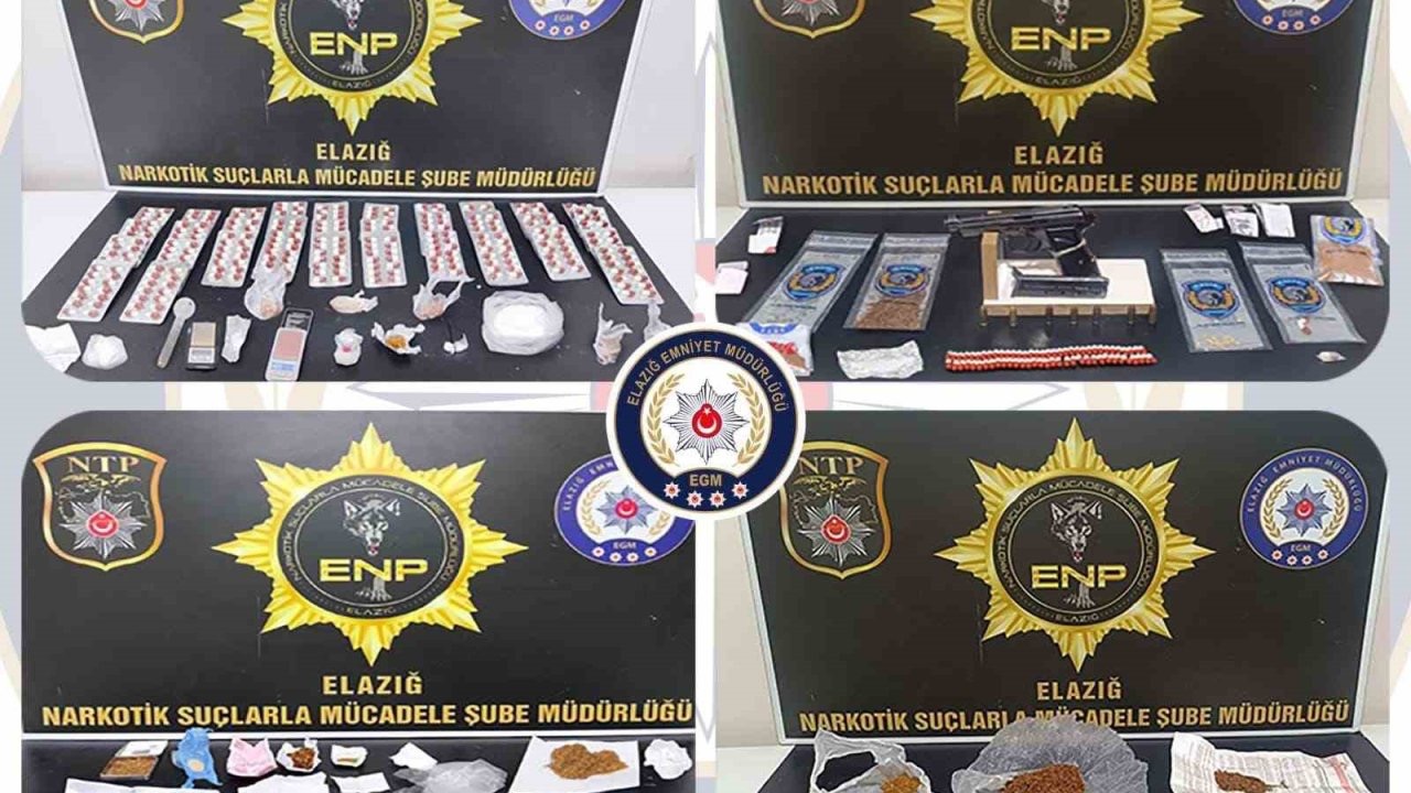 Elazığ’da uyuşturucuyla mücadele: 14 şüpheli tutuklandı