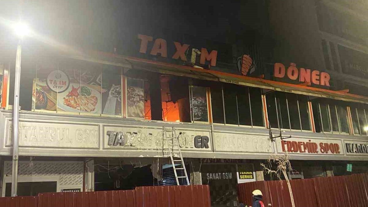 Van’da dönerci dükkanında korkutan yangın