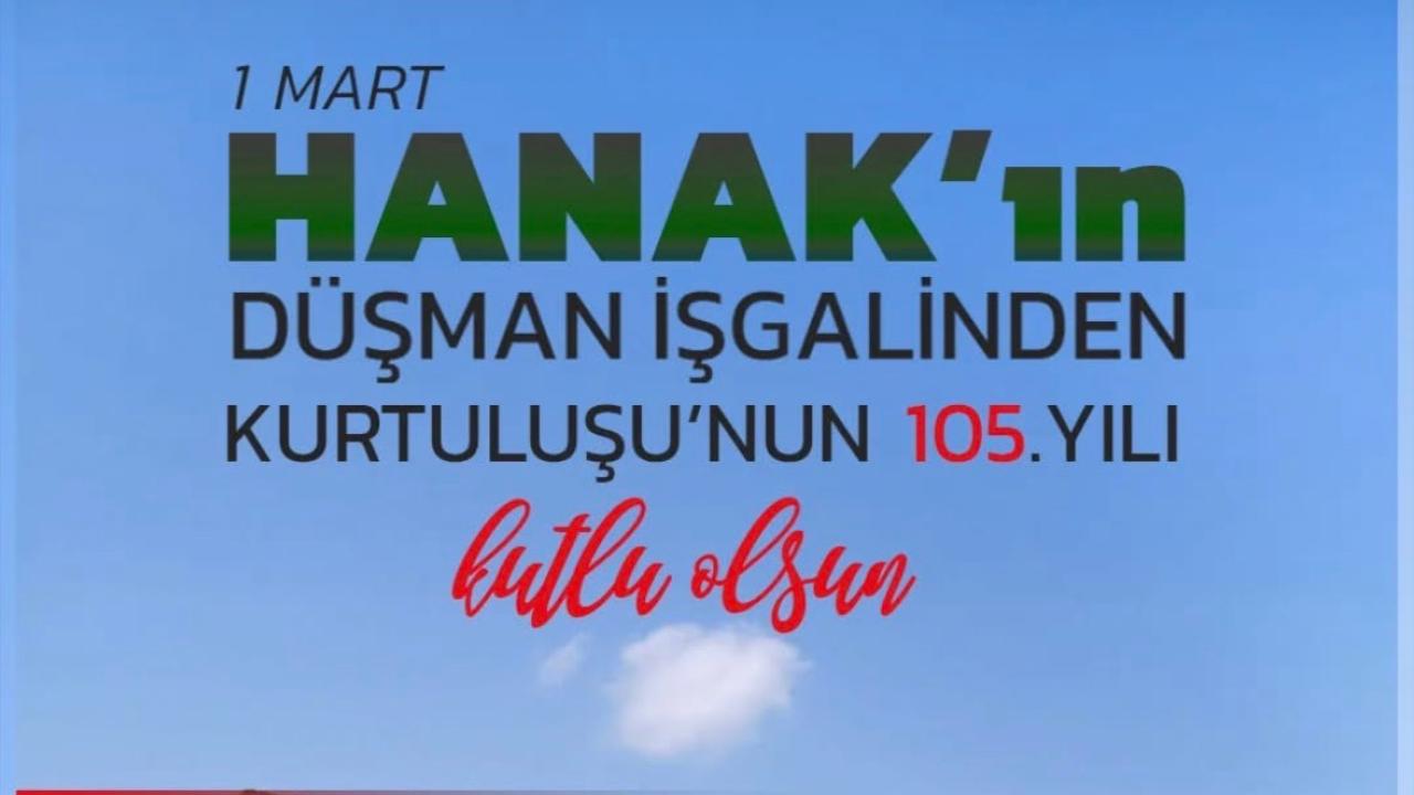 Vekil İncesu’dan Hanak’ın Kurtuluşuna Anlamlı Mesaj