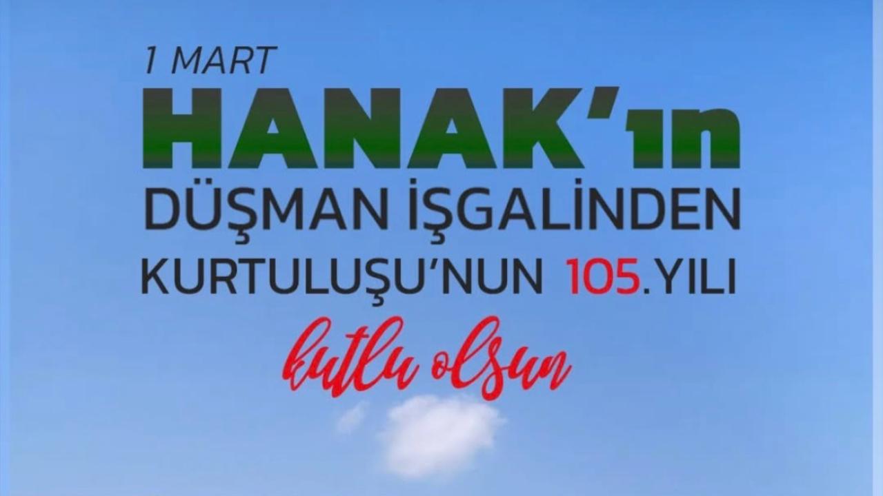 Vekil İncesu’dan Hanak’ın Kurtuluşuna Anlamlı Mesaj